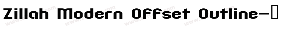 Zillah Modern Offset Outline字体转换